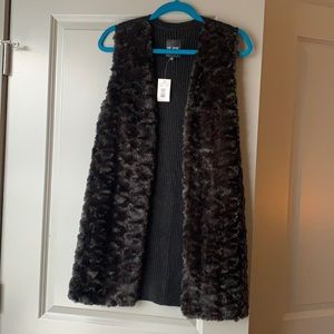 ME JANE FUR/KNIT VEST